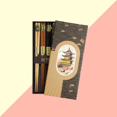 Coffret de 5 paires de baguettes - Hexagon Wood