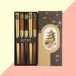 Coffret de 5 paires de baguettes - Hexagon Wood