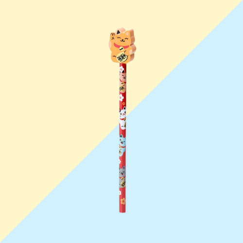 Crayon avec Embout Gomme Maneki Neko