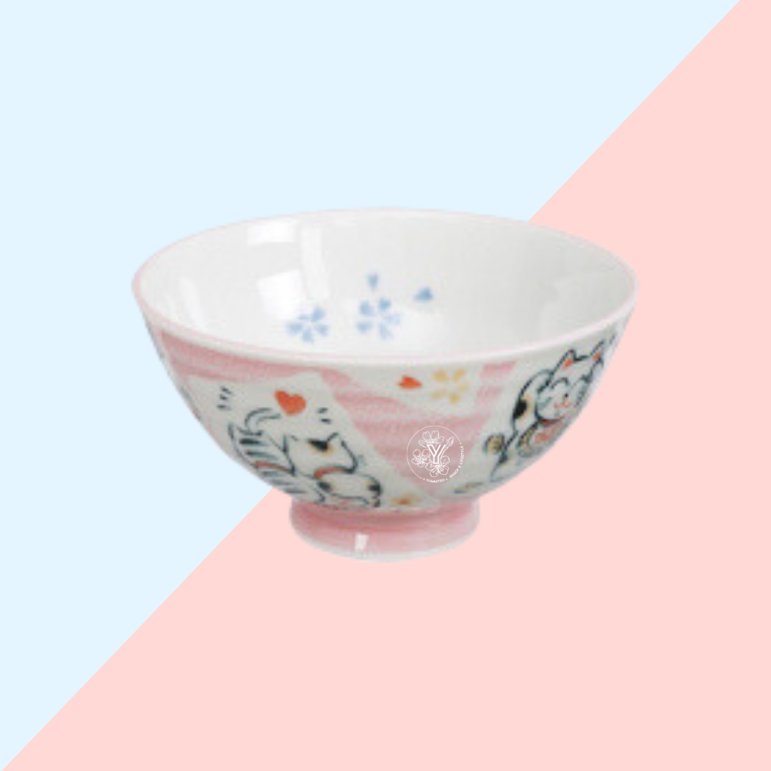 Mini Bol Japonais Kawaii  - Neko Rose