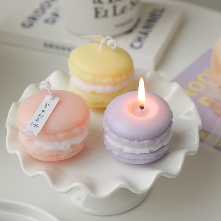Bougie Macaron - Pêche