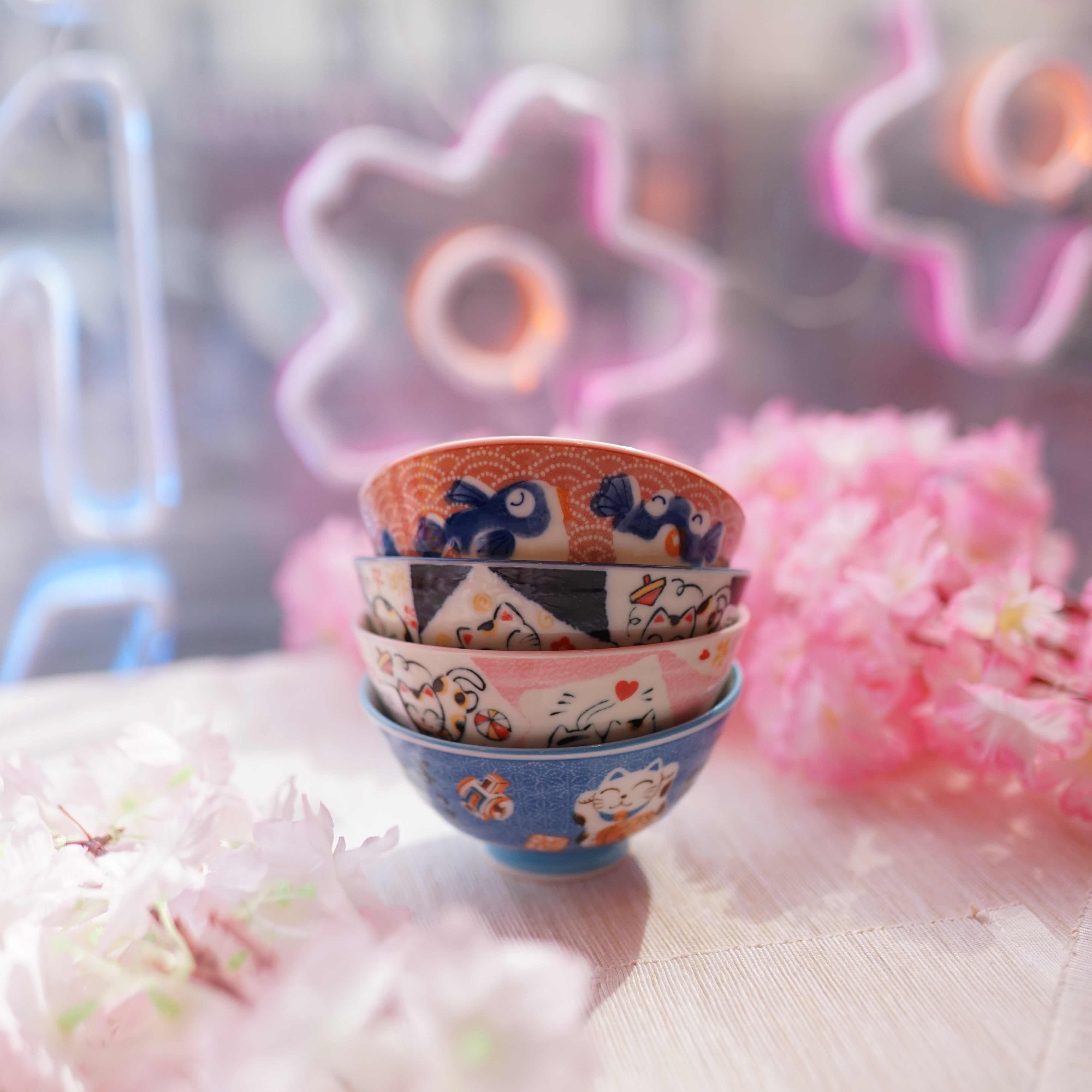Mini Bol Japonais Kawaii - Koi Bleu