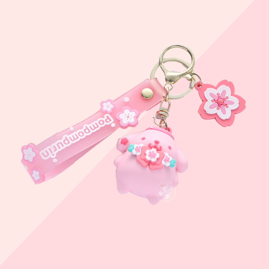 Porte clé Sanrio Pompompurin rose