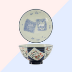 Mini Bol Japonais Kawaii - Neko Bleu Sombre