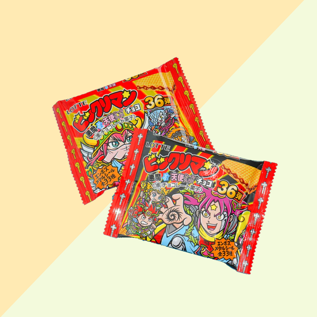Gaufrette Bikkuriman Devil vs Angel Wafer - Gaufrette choco manga (Aléatoire)
