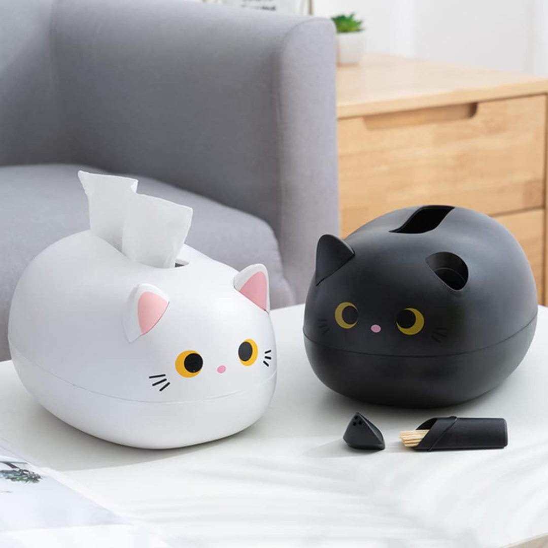 Boîte à Mouchoirs Chat Noir