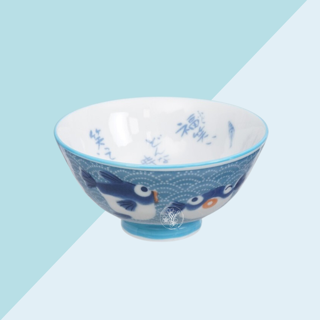 Mini Bol Japonais Kawaii - Koi Bleu