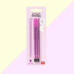 3 Recharges Violet pour Stylo à Encre Gel Effaçable - Legami