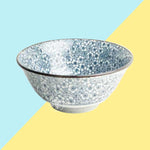  Bol Ramen Fleurs Bleu - Bol Céramique Japonais
