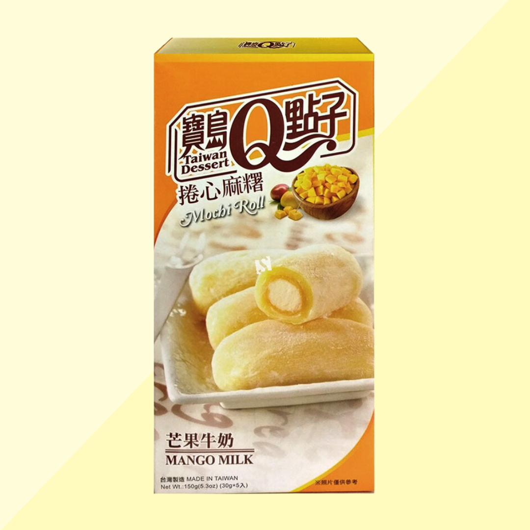 Mochis roll saveur mangue Taiwan dessert - Dessert japonais