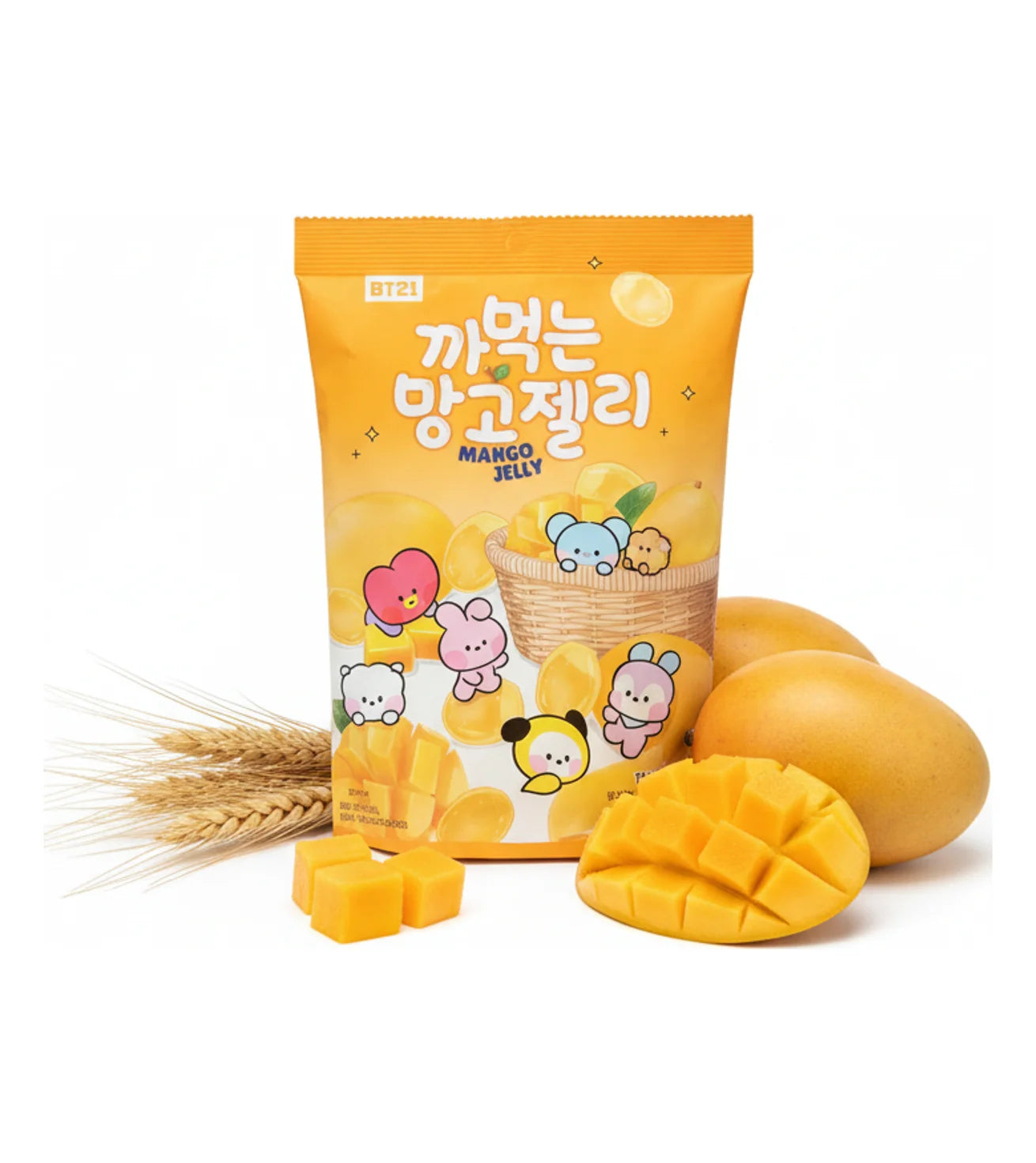 Bonbons en gelée BT21 BTS, des confiseries kawaii inspirées des personnages emblématiques de l’univers K-pop BTS. Ces bonbons coréens originaux sont parfaits pour les fans de BTS, les amateurs de snacks asiatiques et de gourmandises japonaises et coréennes. Une idée cadeau originale pour tous les passionnés de K-pop et de l’univers BT21.