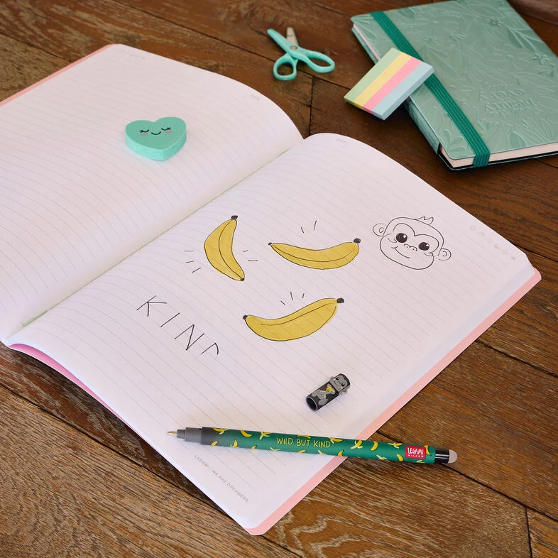 Crayon Legami gorille édition limitée au design original et amusant. Crayon de papeterie collector idéal pour écrire, dessiner et compléter une collection de fournitures scolaires kawaii. Une idée cadeau originale pour les fans de Legami et les amateurs de papeterie tendance.