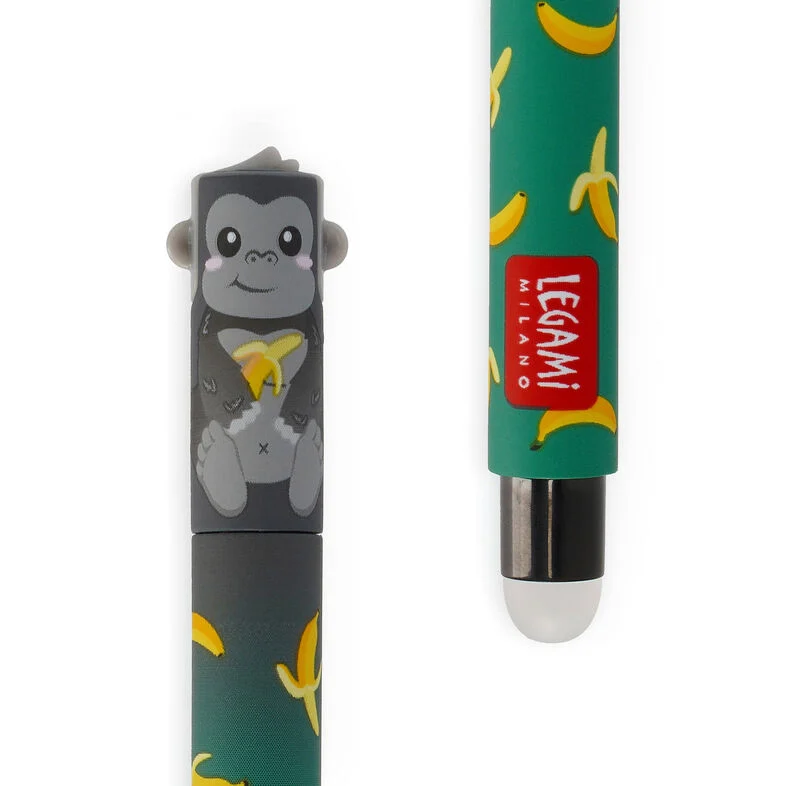 Crayon Legami gorille édition limitée au design original et amusant. Crayon de papeterie collector idéal pour écrire, dessiner et compléter une collection de fournitures scolaires kawaii. Une idée cadeau originale pour les fans de Legami et les amateurs de papeterie tendance.