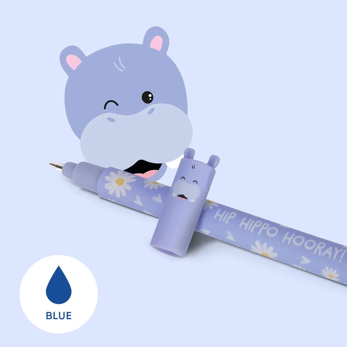 Stylo à Encre Gel Effaçable Noir - Hippo