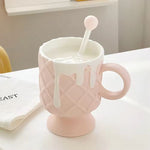 asse Kawaii Crème Glacée avec Cuillère - Marron