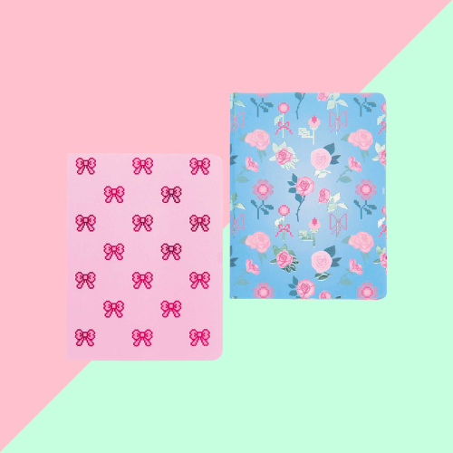 Set de 2 Cahiers La Vie En Rose  - Rose et Bleu