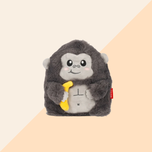 Peluche gorille Legami douce et adorable, idéale comme cadeau original pour enfant ou amateur de peluches. Compagnon câlin au design mignon, parfait pour décorer une chambre ou offrir pour un anniversaire.