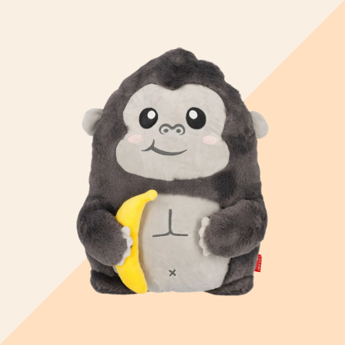Peluche gorille Legami douce et adorable, idéale comme cadeau original pour enfant ou amateur de peluches. Compagnon câlin au design mignon, parfait pour décorer une chambre ou offrir pour un anniversaire.